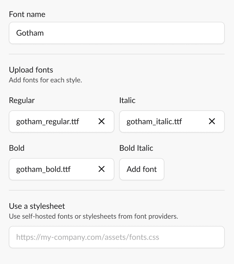 1. Add font