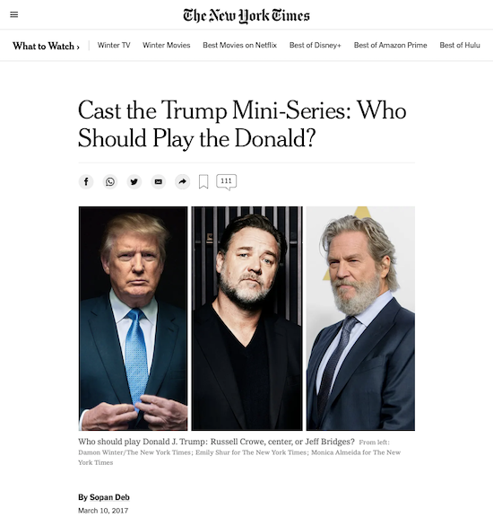 Cast the Trump Mini-Series